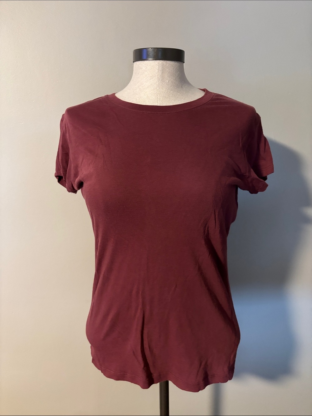 Everyday Crewneck Tee in Deep Wine